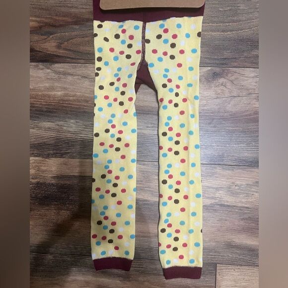 4/$25 Lazy One leggings bird graphic polka dot pull on size 4t fall winter cute - Picture 4 of 4
